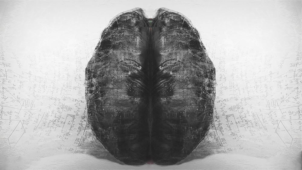 Brain Silhouette Drawing 