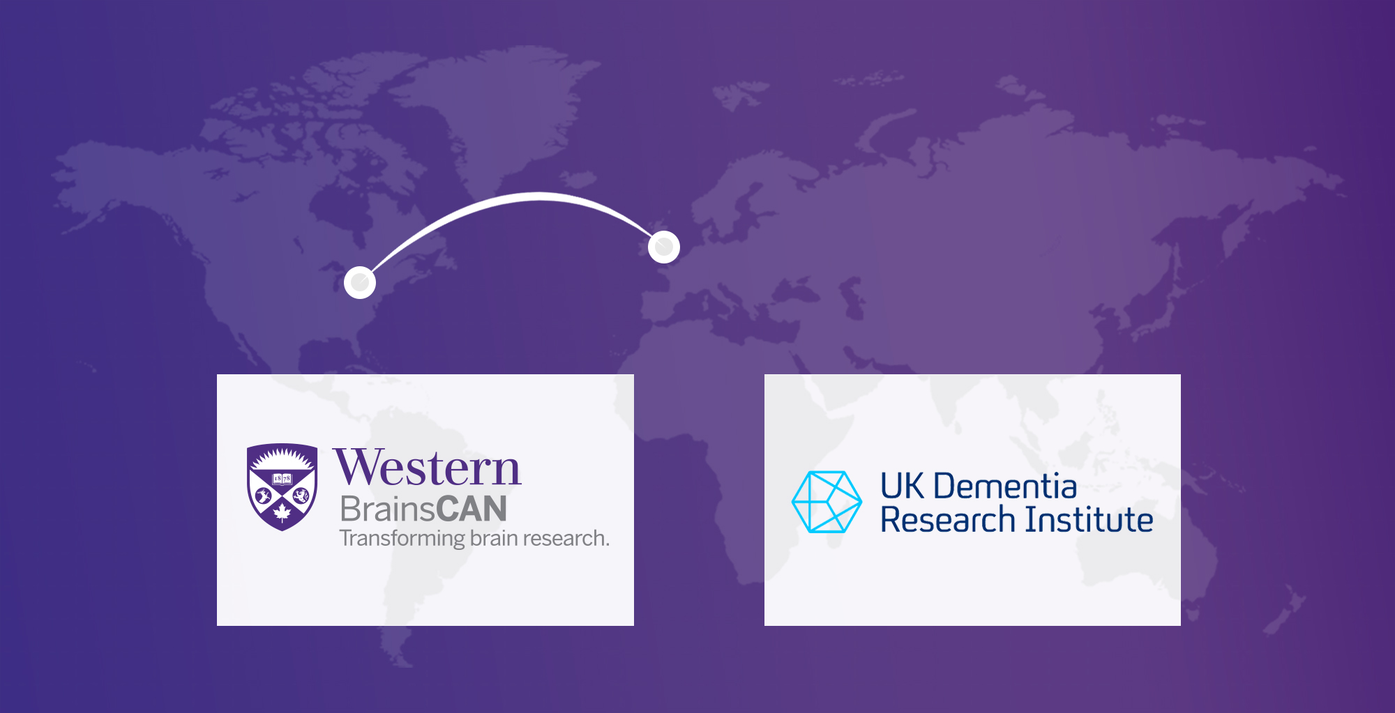 UK DRI and BrainsCAN Logos Map