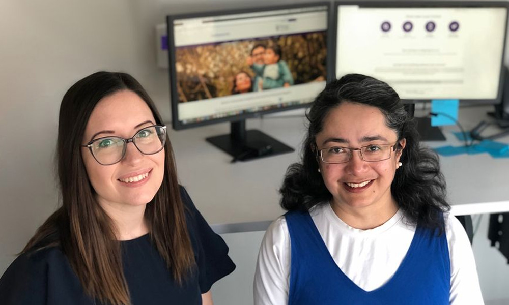 Loretta Norton, left, and Laura Gonzalez, co-developers of OurBrainsCAN, are encouraging Londoners to sign up for this new participant registry to take part in cognitive neuroscience research at Western.
